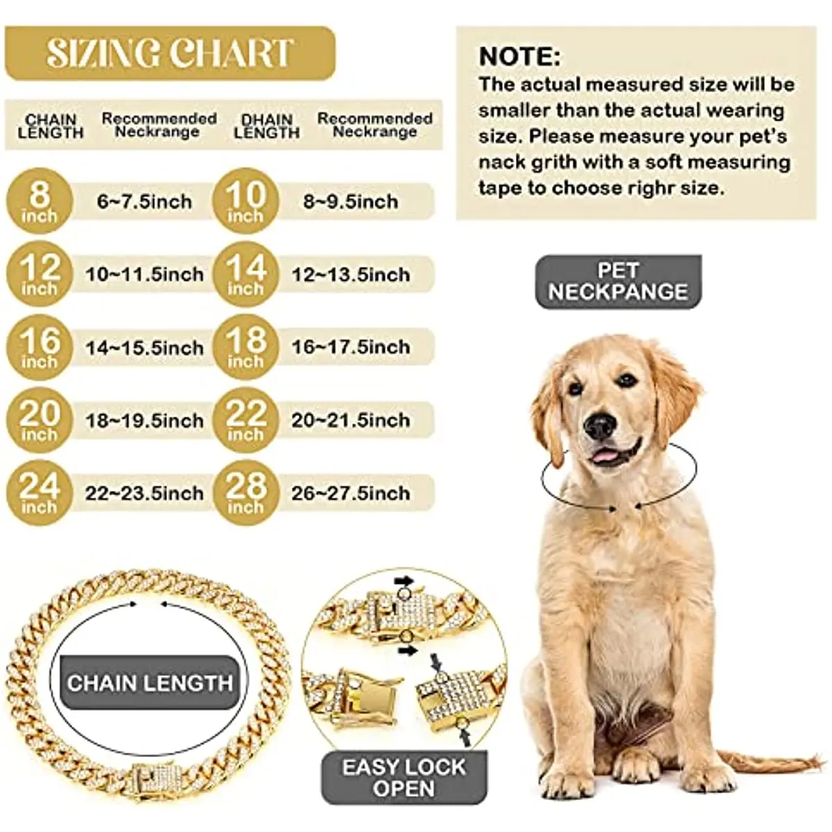 Luxury Designer H Letter Cat Dog Collars Bling Diamondd Cuban Chain Dog  Necklace Gold Color Pet Jewelry Accessories Adjustable - AliExpress