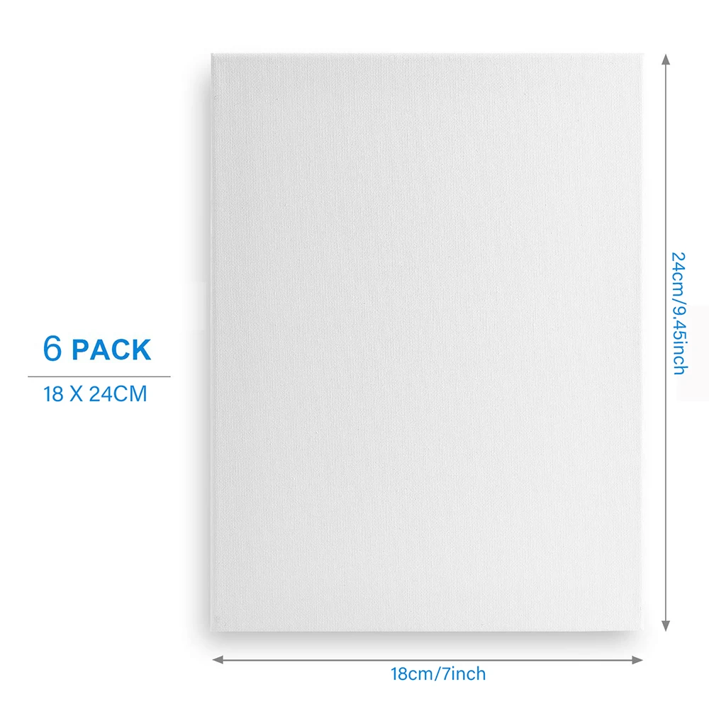 페인팅용 블랭크 캔버스 보드, 캔버스 패널, 7x9.45 인치, 페인팅, 페인팅용 캔버스, 3mm 두께, 6 개