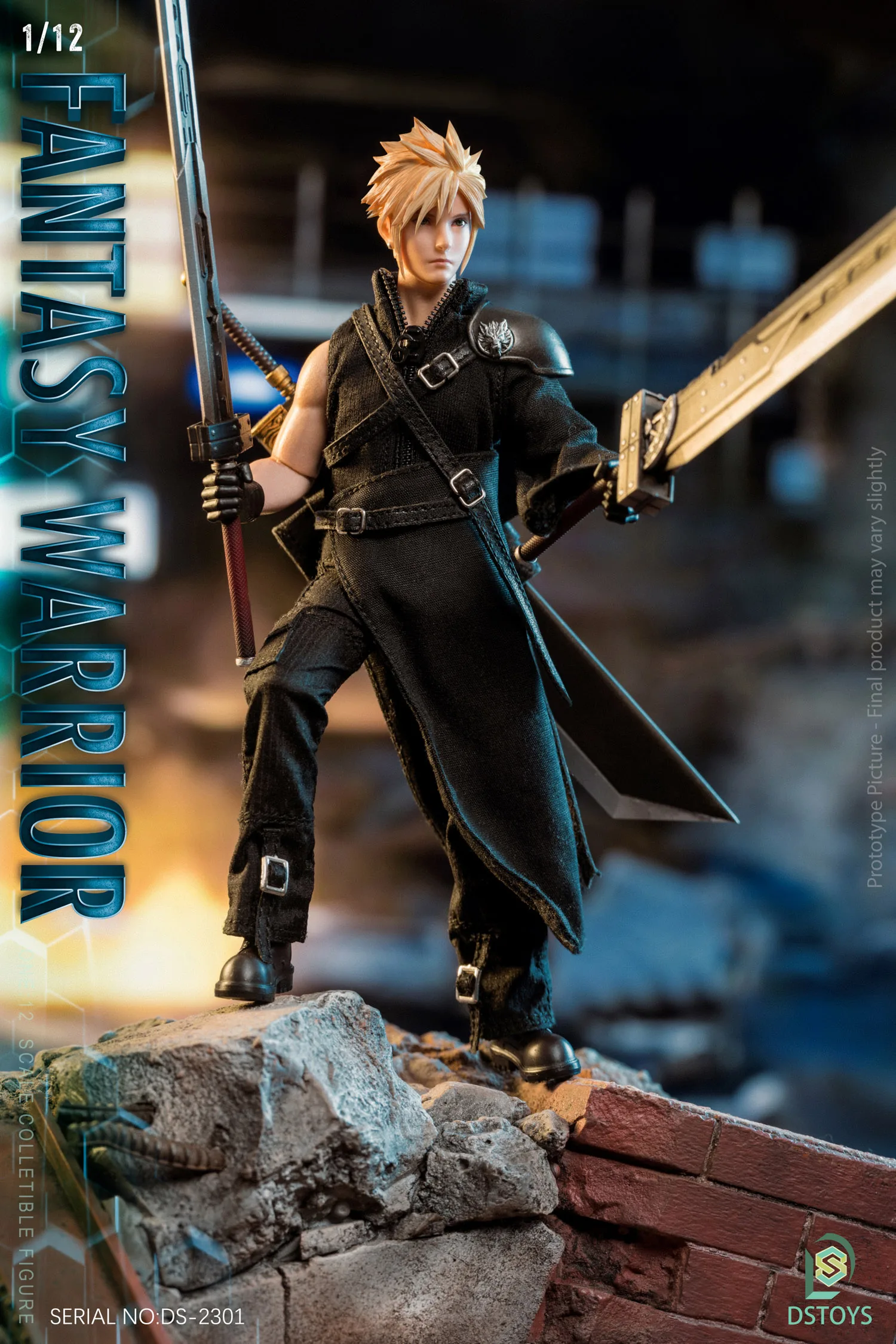 DSTOYS Fantasy Warrior 1:12 クラウド・ストライフ DSTOYS 1/12 DS-2301 Fantasy Warrior Cloud Action Figure