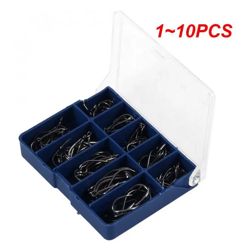 

1~10PCS Black Gold Freshwater Fishing Hook Carp Hook Barbed Hook Kit Fixture Bait Carp Fishing Hook Set High Quality Barbed Hook