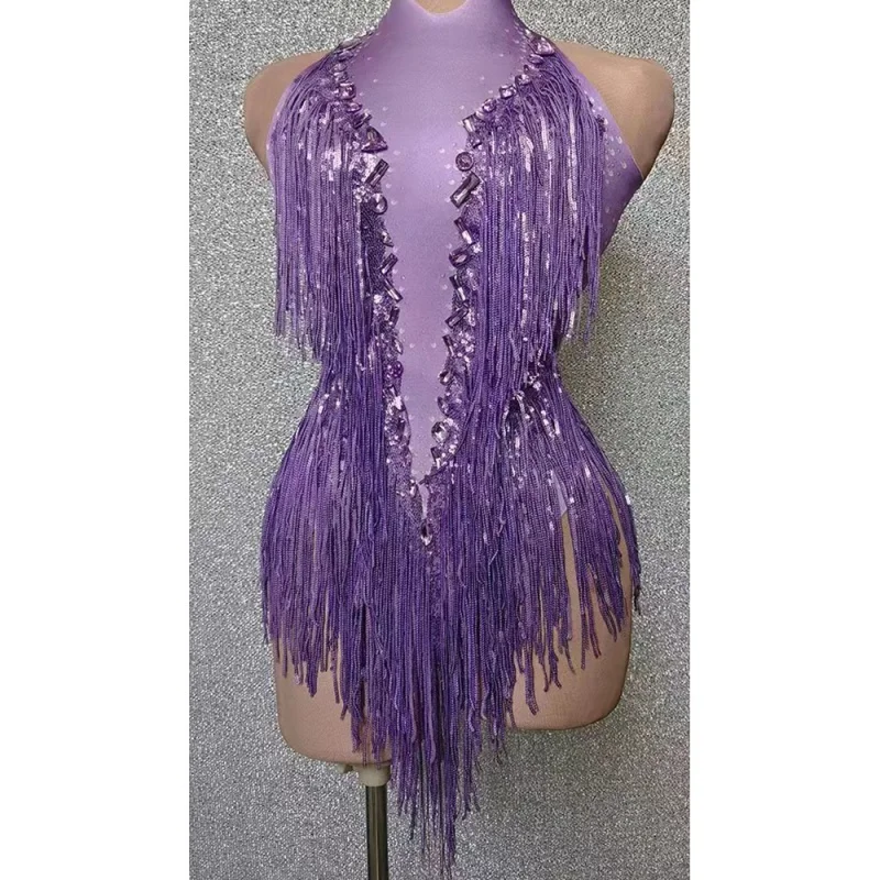 high-end-rhinestones-women's-tassels-and-sparkling-nightclub-clothing-one-piece-dance-clothing-stage-singer-tights-tassels