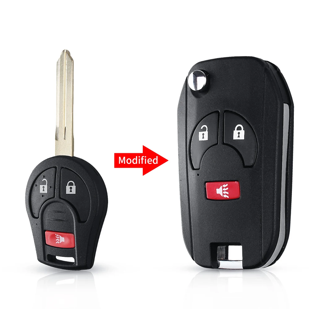 2 Button Flip Folding Remote Car Key Case Shell Fob Cover For Nissan Cube Micra Qashqai Juke Altima Maxima