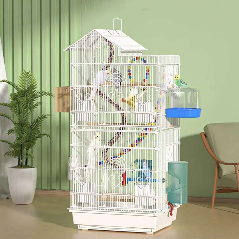 

Aesthetic Large Bird Cages Outdoors Iron Latch Bird House Parrot Cockatiel Fencing Casa De Passarinho Birds Accessories MQ50NL
