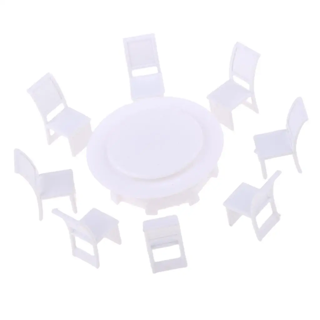 

Miniature Dollhouse Dining Table And Chairs Set for HO Scale Model
