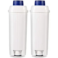 2 Pack Coffee Machine Filter for DELONGHI DLSC002 ECAM, Esam, ETAM, BCO, EC - Activated Carbon Softener 1