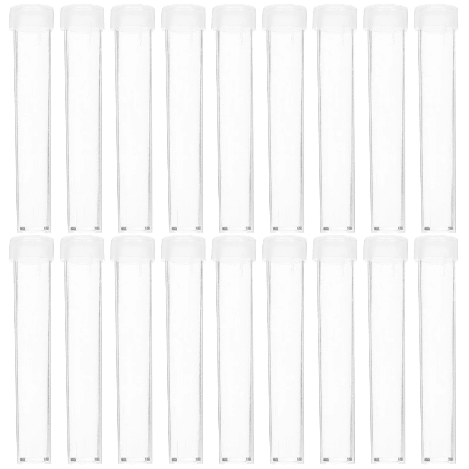 

25 Pcs Test Tube Storage Plastic with Lid Laboratory Clear Tubes Sealed Bottle Transparent Caps