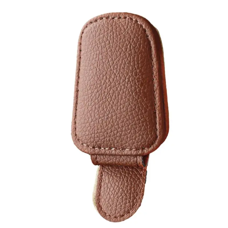 

Магнитный держатель для солнцезащитных очков, вешалка из искусственной кожи для очков, мягкие универсальные автомобильные аксессуары, многофункциональные очки