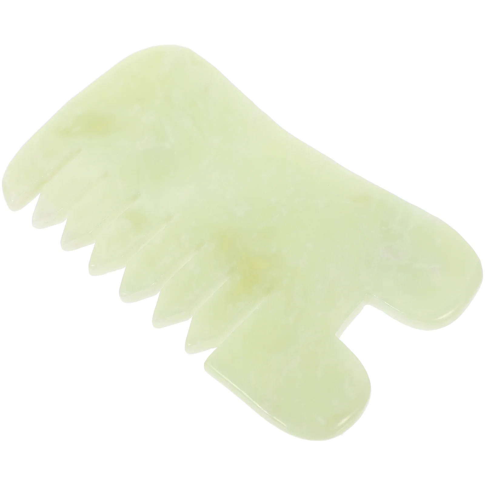 

Scraping Tools Jade Stone Hair Comb Guasha Board for SPA Trigger Point Treatment on Hair Green