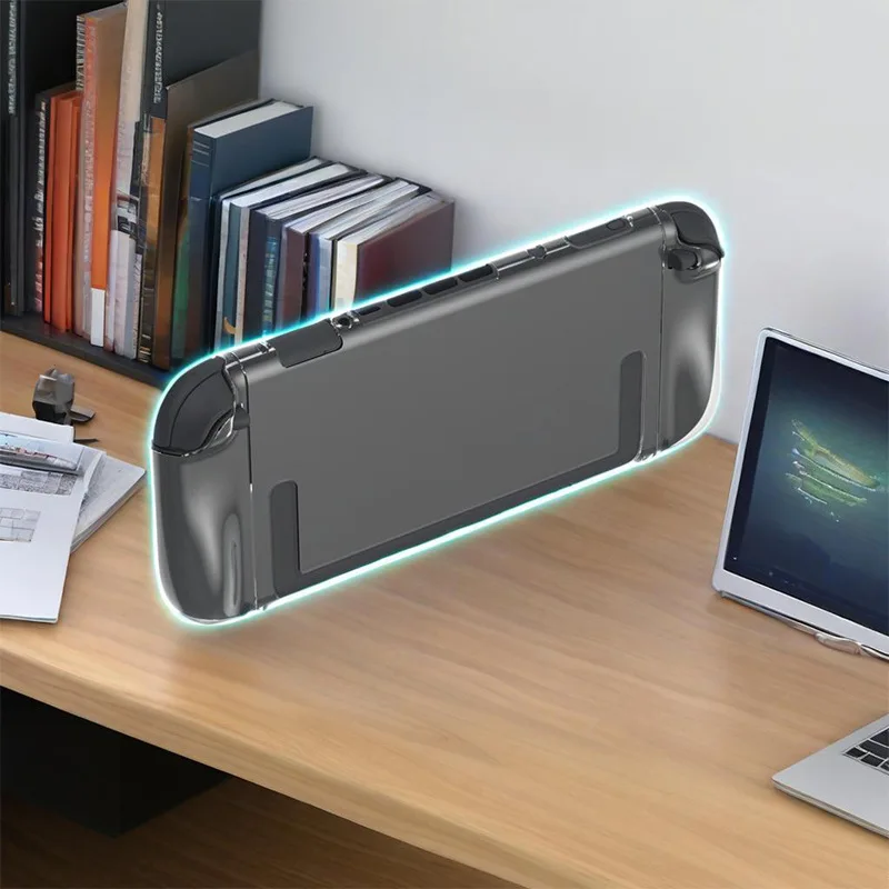 Nintendo Switch 2 용 PC + TPU 클리어 케이스 분할 유형 디자인 스크래치 방지 충격 방지 드롭 방지 보호 커버 액세서리