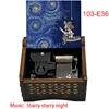Starry Starry Night Wooden Music Box Clockwork Automatic Stainless Steel Movement Holiday Gifts Home Decoration Ornaments 4