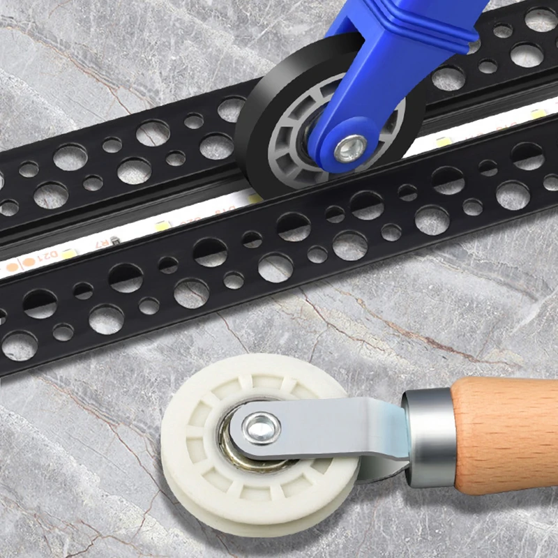 Rubber Mesh Window Screen Installation and Repair Tool with Double-Head Pressure Pulley