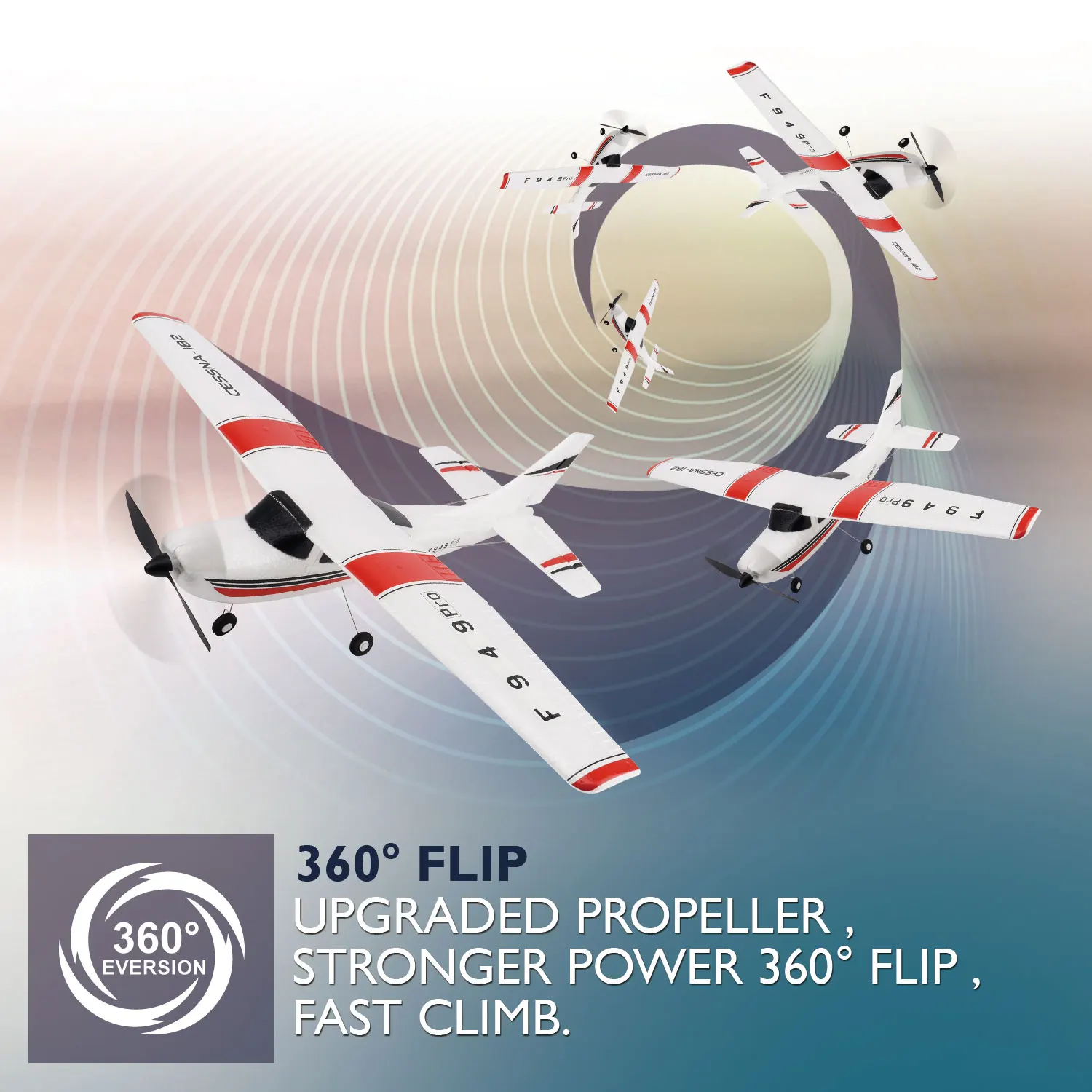 Avion RC Pro Gyro 2B Mousse - Orange - Expédié depuis US/CN