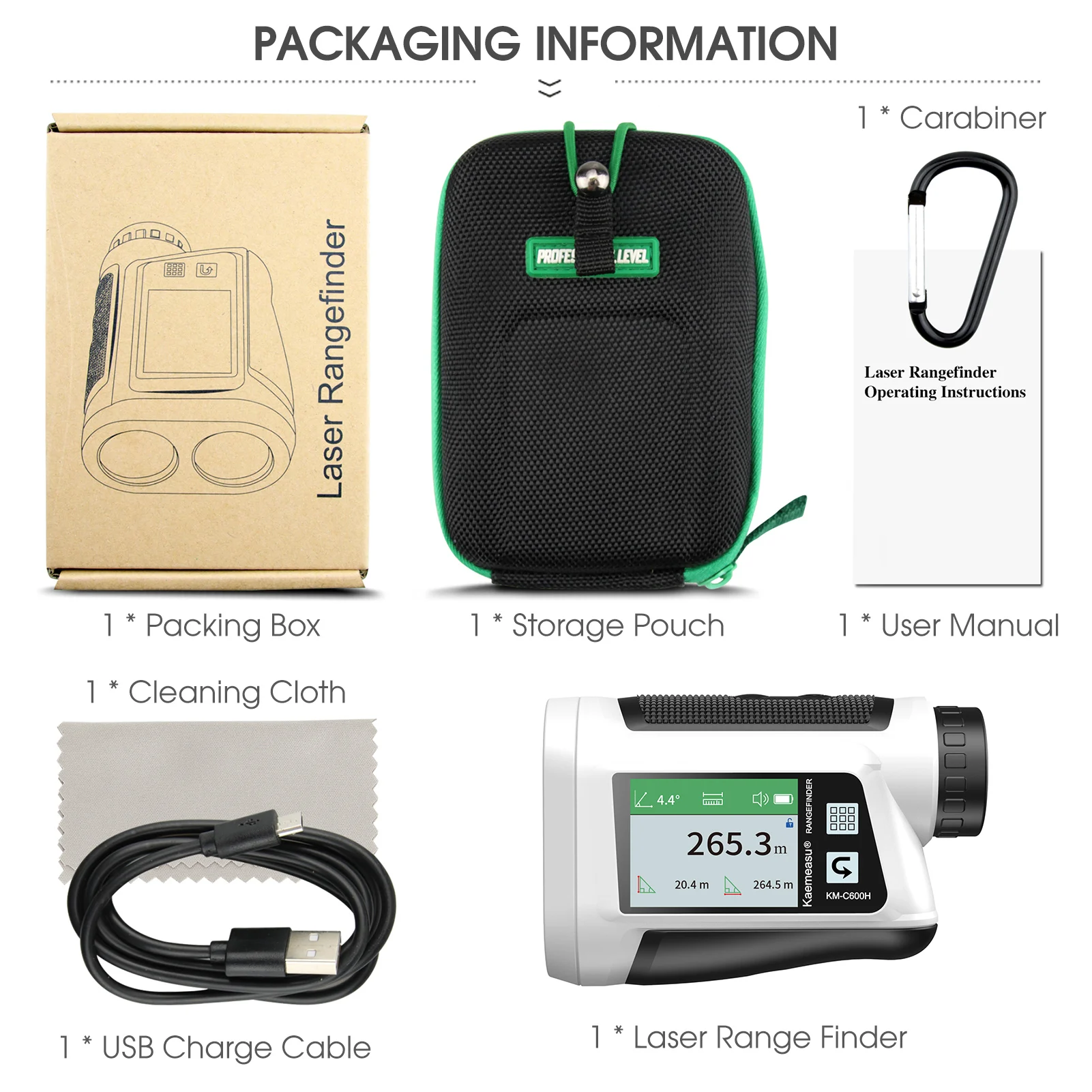 Flag pole Lock rangefinder 600M Telescope Recharge Laser Golf rangefinder slope 거리측정기 with Screen Distance Meter for Hunt
