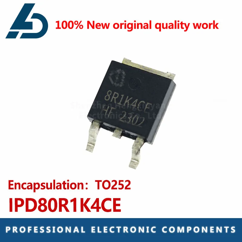 

IPD80R1K4CE package TO252 N-channel MOS FET 800V3.9A screen printing 8R1K4CE