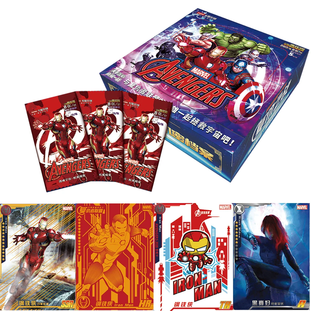 New Genuine Camry Marvel Series Cards Avengers League Super Hero Iron Man Green Giant Rare Limited Edition SSR Flash Cards Gifts