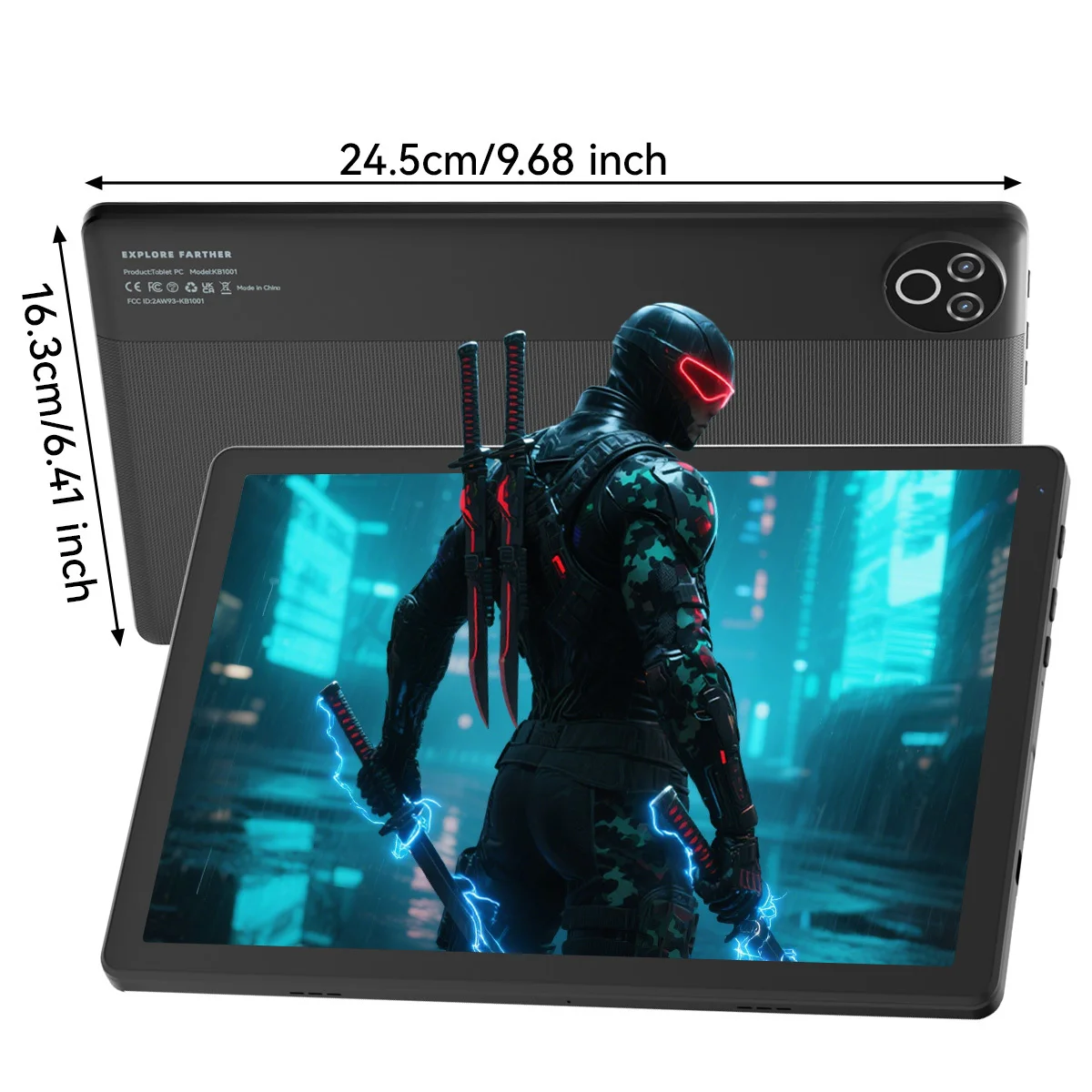 تابلت URAO Android 15 مقاس 10.1 بوصة وذاكرة وصول عشوائي 20 جيجابايت وذاكرة قراءة فقط 64 جيجابايت وكاميرا مزدوجة 5 النواة ومجموعة أجهزة الكمبيوتر اللوحية/العلبة/الماوس/القلم