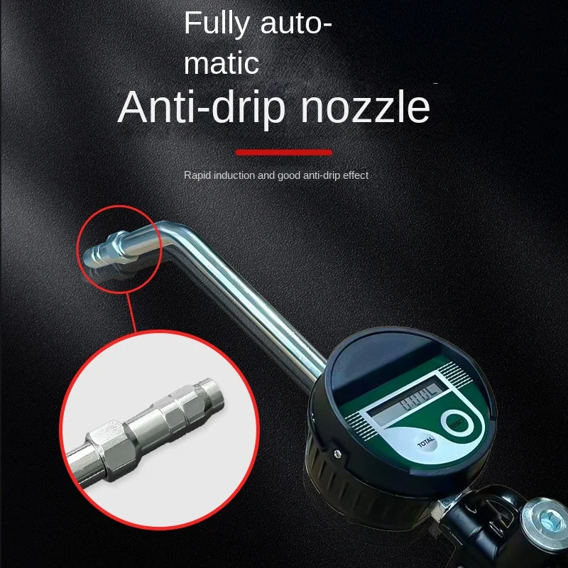 Electronic Digital Metering Refueling Gun Fully Automatic Anti Drip Oil Nozzle 0-14L/min