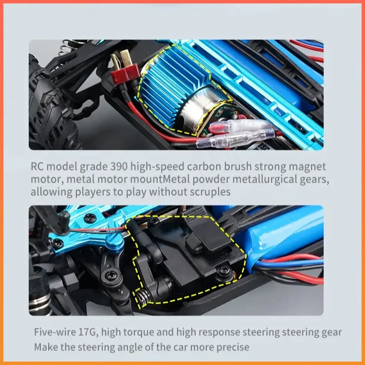 LED 1/16 귯ø  ž RC ڵ, ε 4WD, 4x4  帮Ʈ  Ʈ,  峭 , 16103Pro, 50 km/h Ǵ 70 km/h