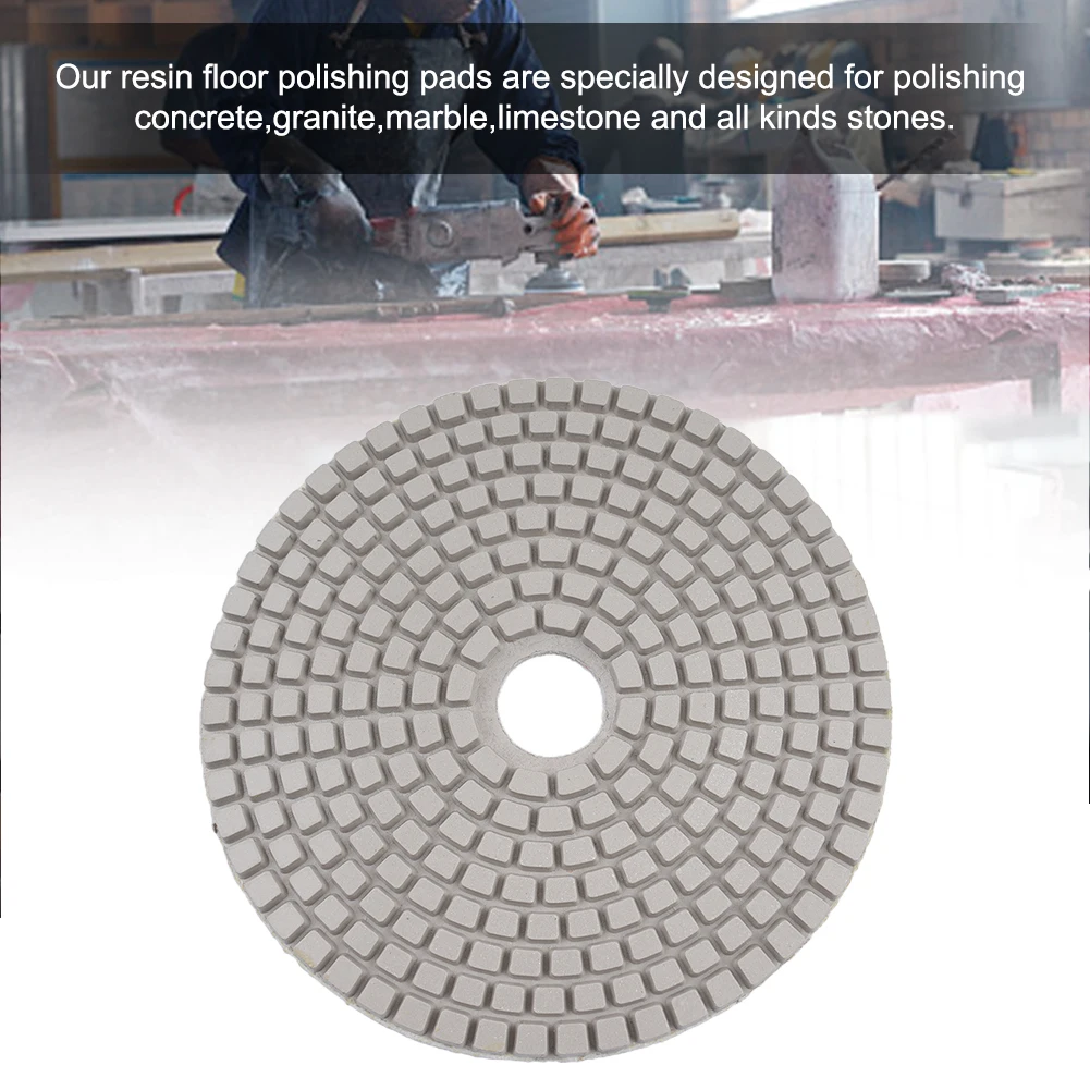 5 Inch 125mm Diamond Dry/Wet Polishing Pads Discs 30/100/150/300/500/800/1000 Grits Granite Marble Concrete Stone Grinding Tool images - 6