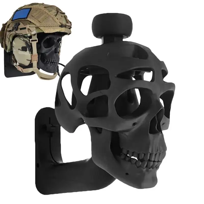 Skull Helmet And Mask Display Stand - Adjustable Skeleton