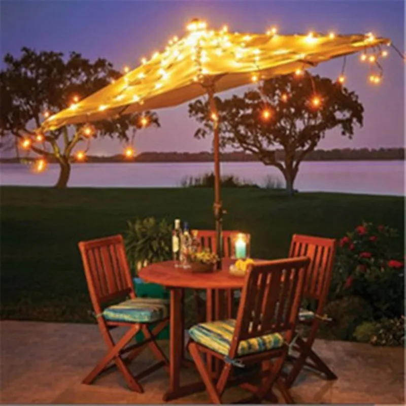 Patio Umbrella Lights 8 Mode 104 LEDS String Lights with Remote Control Solar Operated Outdoor for Patio Camping Tent patio umbrella lights