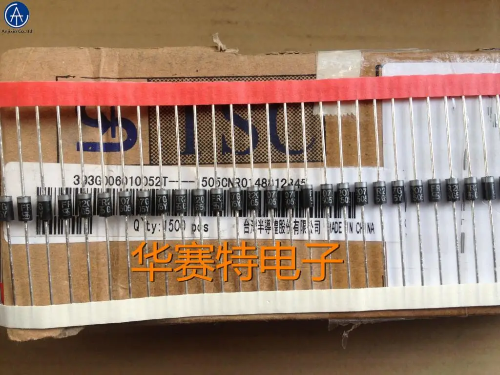 

30pcs 100% orginal new fast recovery diode FR207G FR207 DO-15 2A 1000V 500