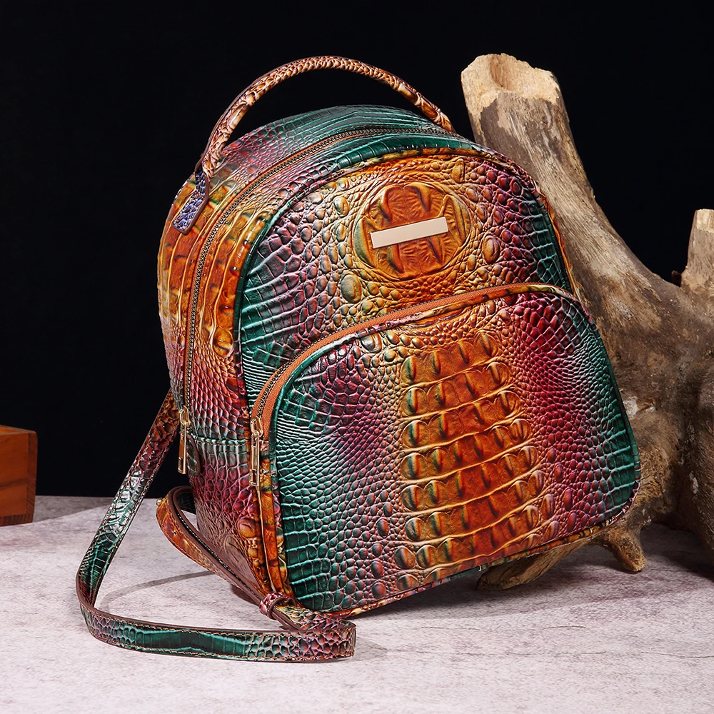 Handheld Backpack Women's Bag Multi-color Luxury Fashion Bags for Women Portable Bag Travel Backpacks Cowhide Handbag