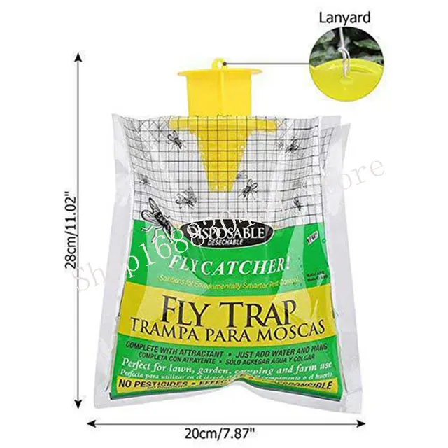 Légykapó Táska Eldobható Légyfogó Vezérlő Rovar Csapda Kert Kültéri Függő Összecsukható Légy Lepke Vonzó Kártevő - Image 2