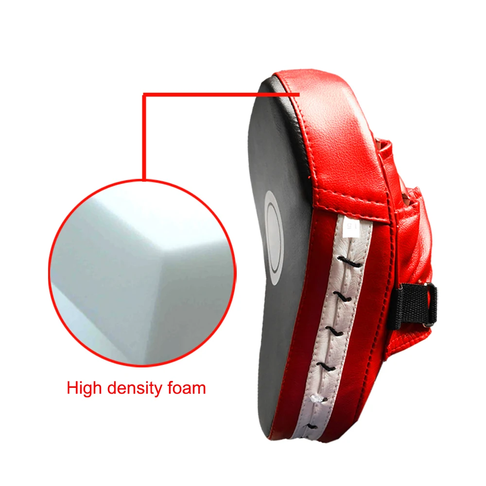 Boxing Pad Curved Boxing Pad Muay Thai Hand Target Sanda Kickboxing Training Thickened Earthquake-resistant Focus Punching Mitts PU Leather