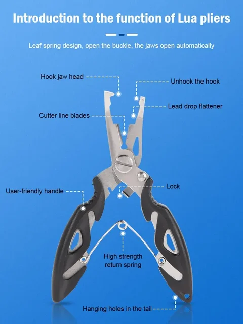 낚시 도구 플라이어용 가위로 모든 집게 절단 가능