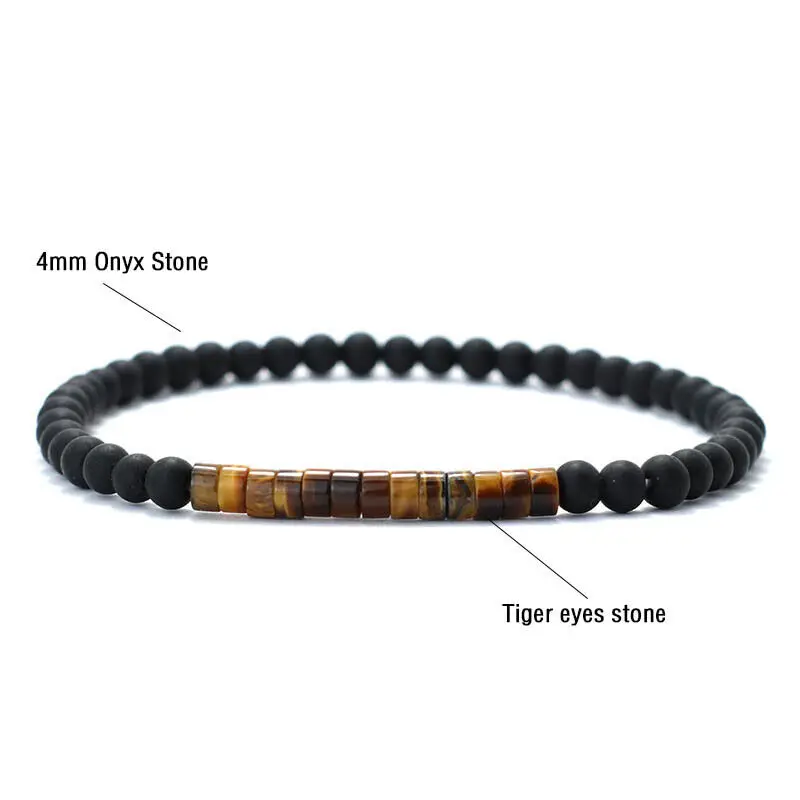 Obsidian Stone Meditation Bracelet 4 mm - Image 4