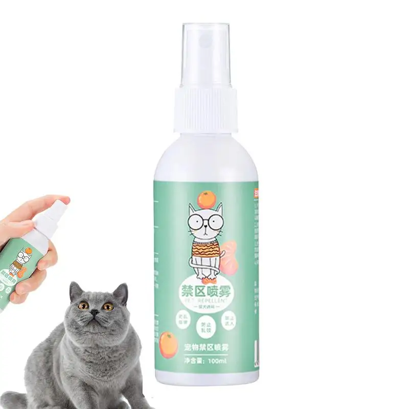 Cat Scratch DeterrentSpray 100ml Natural Scratching Training Aid Spray No Stimulation Orange Fragrance Sofa Furniture Protector