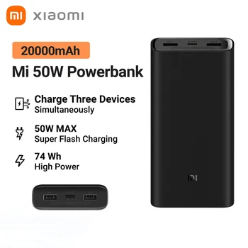 정품 샤오미 보조배터리 3 20000mAh 45W PLM07ZM USB C 타입 고속 충전 버전, 휴대용 20000 외장 배터리 보조베터리
