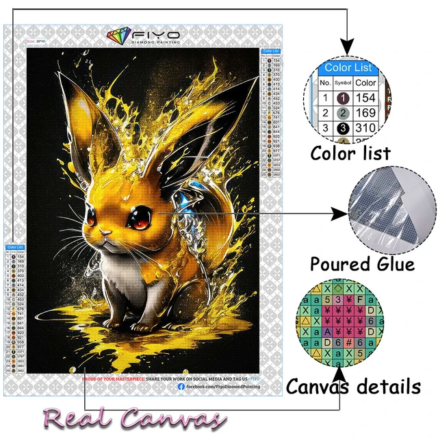 Diamond Painting Pokemon New Collection 2023 Full Diamond Mosaic 5D DIY  Cross Stitch Kits Diamond Art Home Decoration