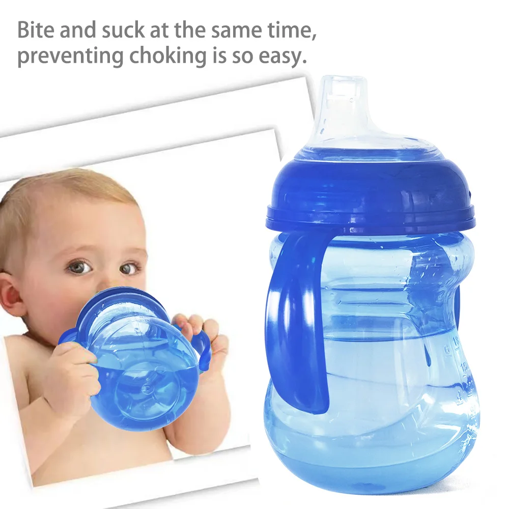 Baby Cup 240 ml extra wide spout PP material with handle Leak-proof and choke-proof Learning