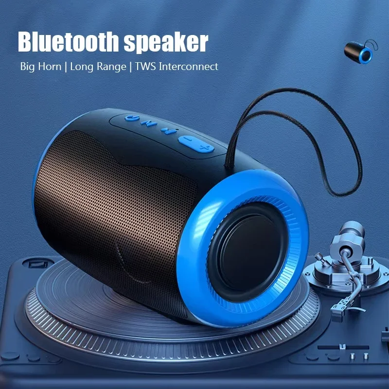 TSN-1 Portable Speaker Wireless Bluetooth5.3 Speakers with TWS Stereo FM/SD/USB Disk/Aux Modes Waterproof for Outdoor Hifi Sound