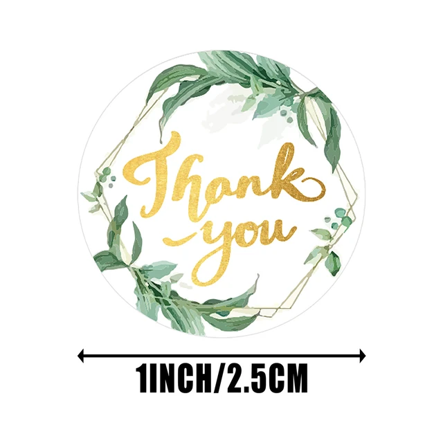 50-500 Pcsthank You Stickers Seal Labels With Flower Color Round