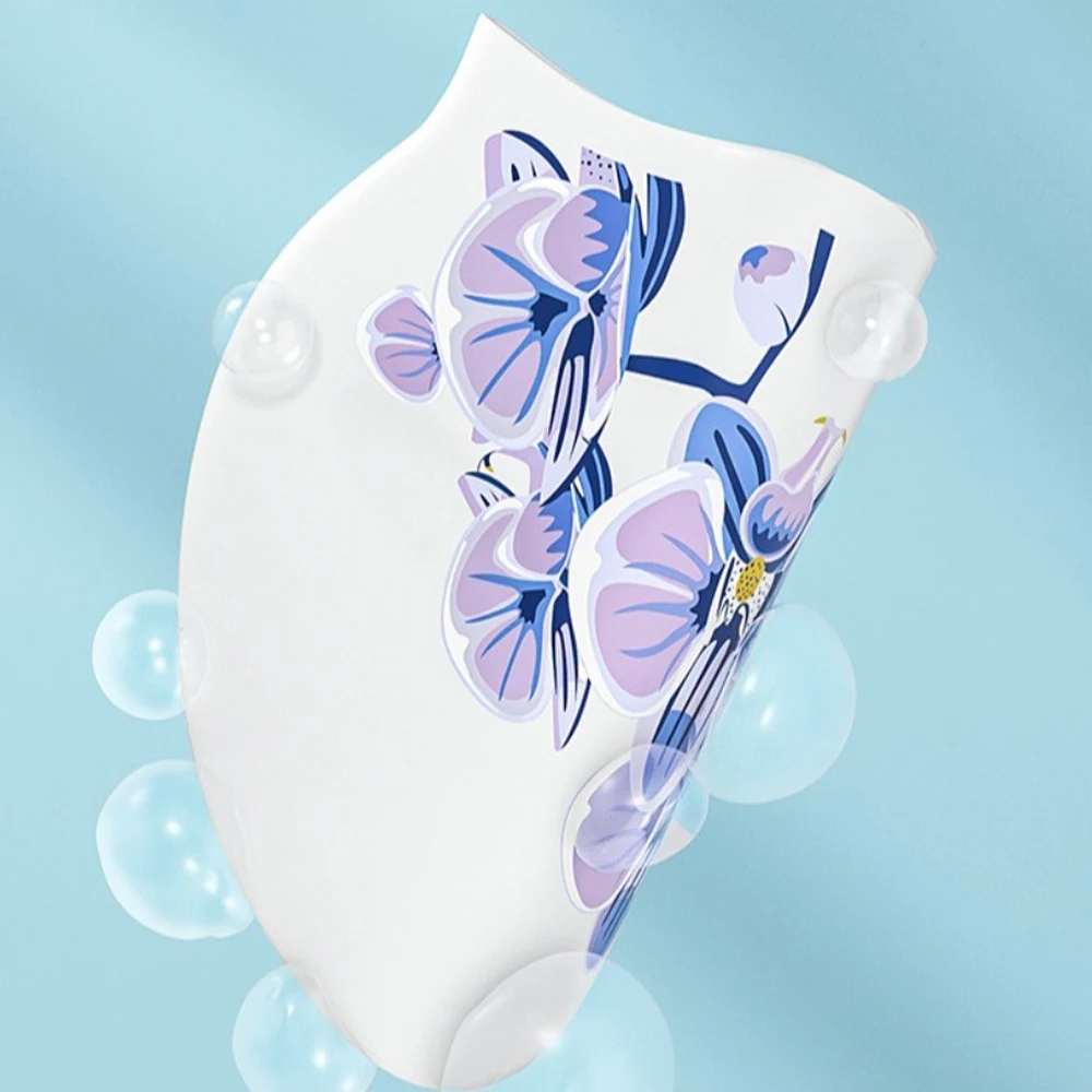 Photography Props Silicone Swimming Cap Waterproof Elastic Diving Cap Protect Ears Long Hair Bathing Cap Natatorium