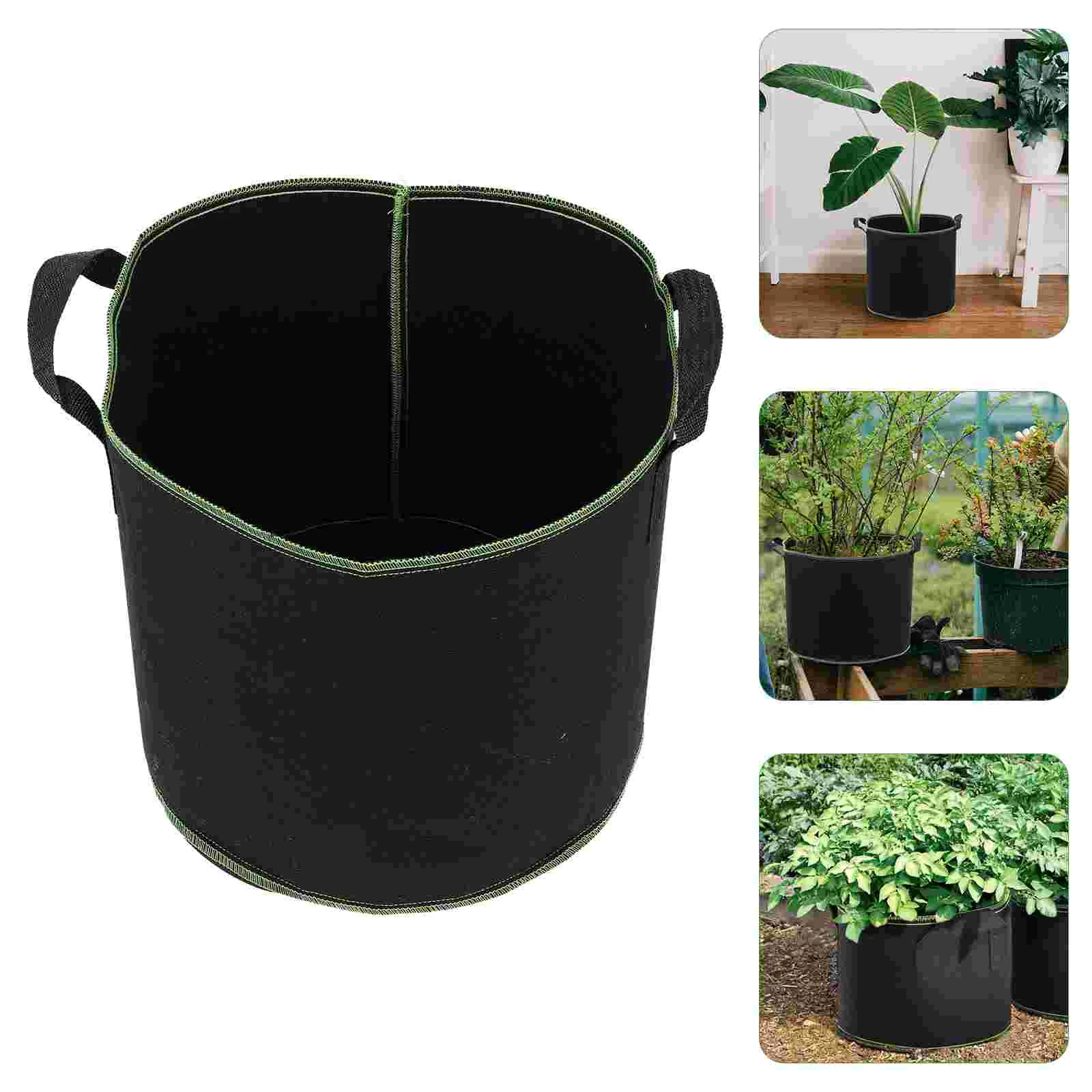 

5 Pcs 4 Gallon Grow Bags Breathable Planter Bags Nursery Pots Handles Pots Container Fabric Pots Plants Flower