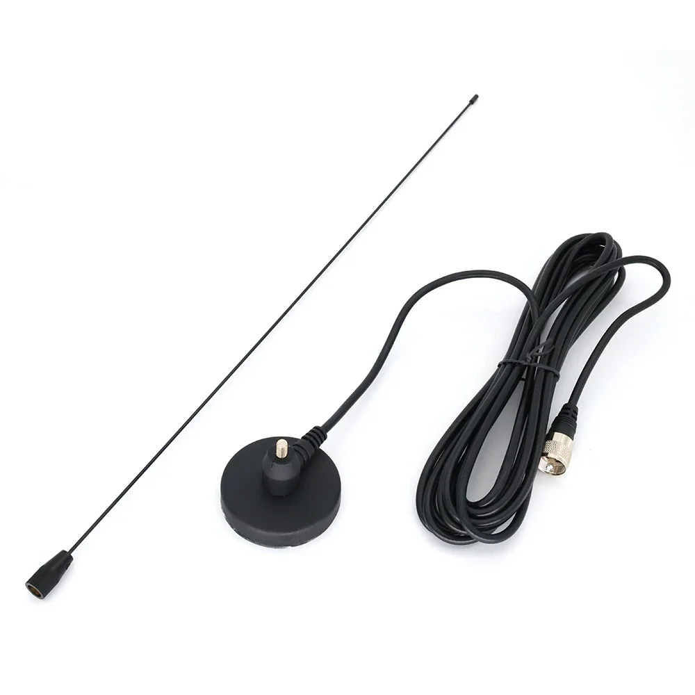 

MC-100 4 meter RG58 PL259 UHF Connector Magnetic Base Mount Cable Mobile Car Radio Antenna For KENWOOD YAESU ICOM for TM-261 FT-