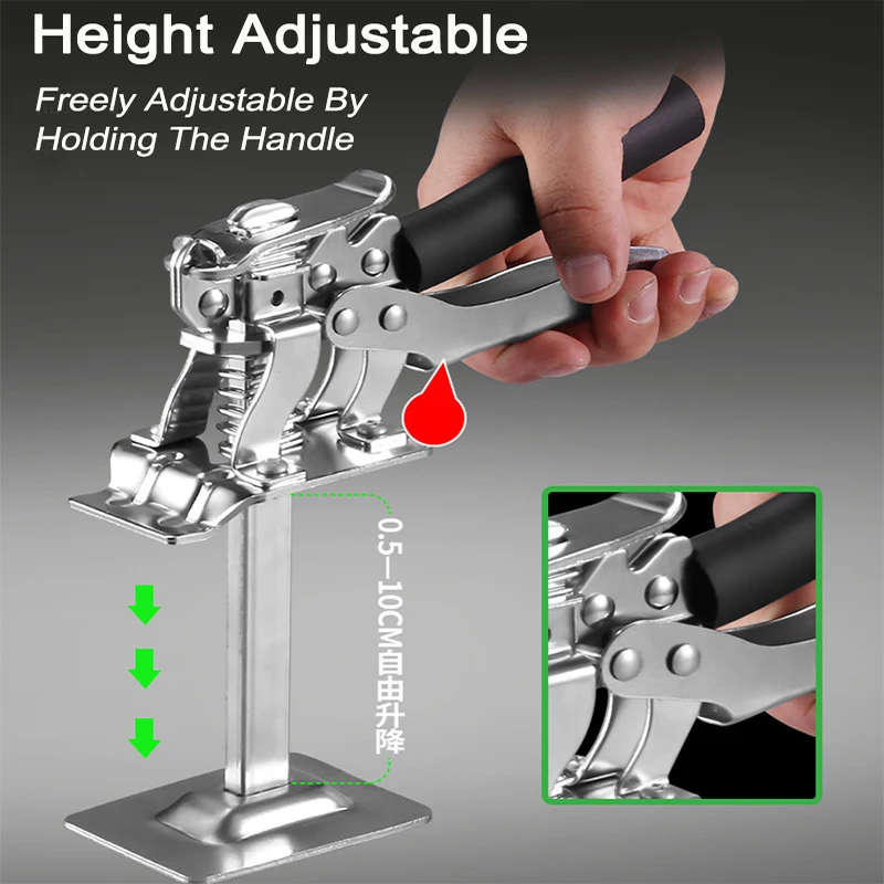 2Pcs Hand Lifting Tool Labor-Saving Arm Jack Door Panel Drywall Lifting Cabinet Board Lifter Tile Height Adjuster Elevator Tools