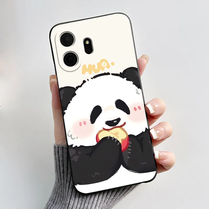 Luxury Cute Love Rabbit Soft Black TPU Silicone Phone Case Back Cover