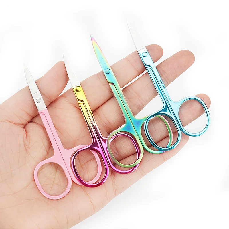 1 Pc Eyebrow Scissor Makeup Eyelash Trimmer Facial Hair Remover Manicure Nail Cuticle Scissors Beauty Tools 5