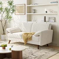 64.5" Loveseat Sofa, Chenille Loveseat, Small Couch for Living Room, Deep Seat Love Seat Comfy Couches for Small Spaces