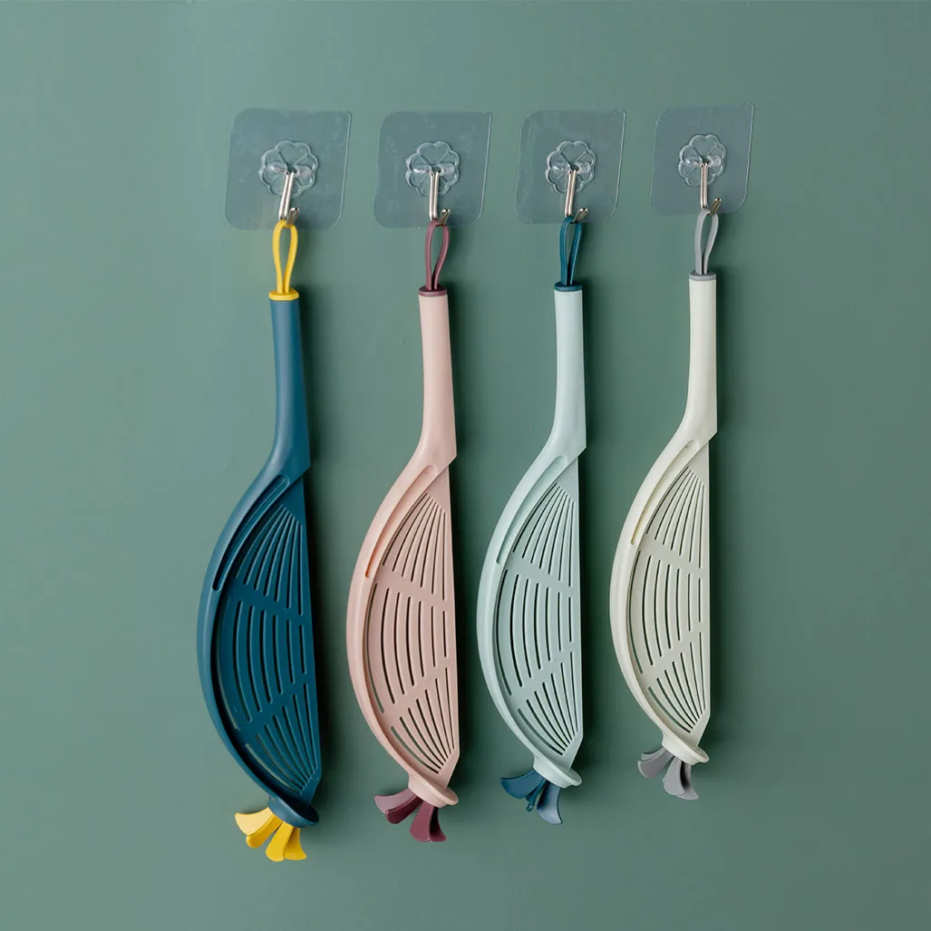 

Creative Kitchen Supplies Convenient Hangable Rice Washer Harmless Plastic Rice Brush Rice Wash Strainer Kitchen Tool