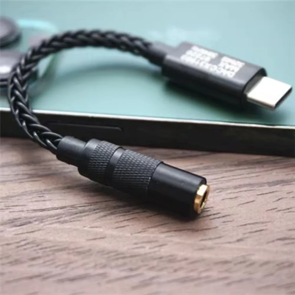 Black Digital Audio Amplifier CX31993 + MAX97220 Dual Chip Type-c-3.5mm AMP HiFi Audio Adapter PCM 32Bit/384kHz Headphone DAC
