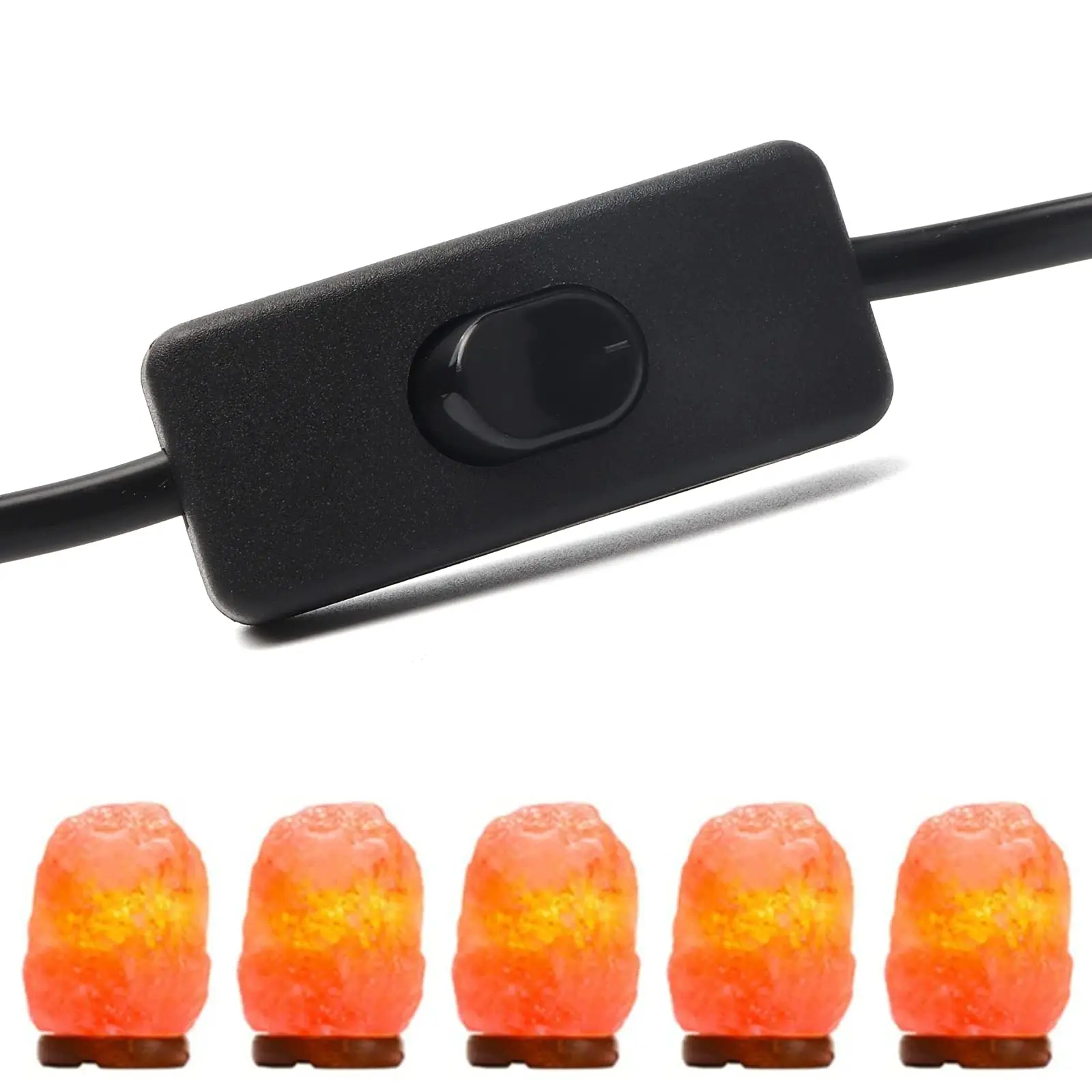 EU/US Plug Power Cord with E14 Socket and Switch