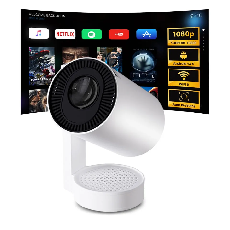 מקרן נייד חדש לחוץ 4K 300Ultra אנדרואיד 13 260ANSI דואל-בנד Wifi6 BT5.0 1080P 1280*720P מקרני בית מיני