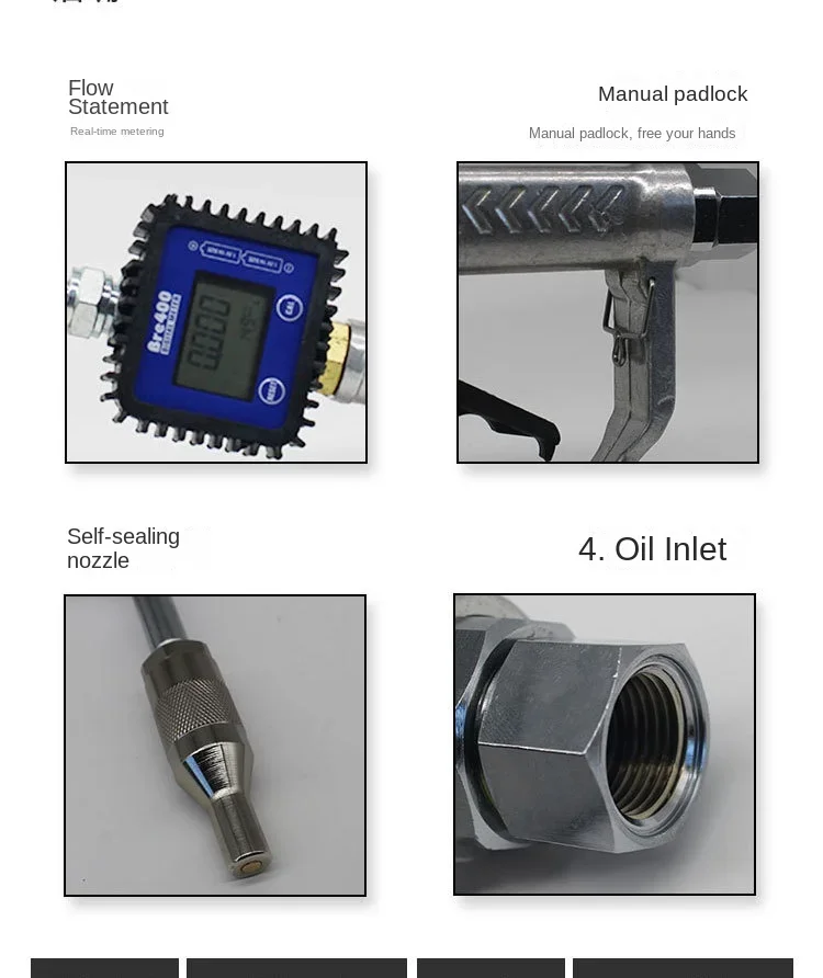 Measuring Oil Gun 1/2 Caliber Lubricating Oil Quantitative Refueling Gun Trolley Grease Dispenser