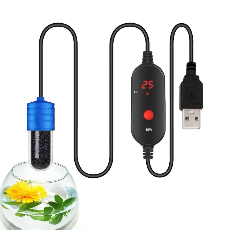 Mini Riscaldatore Per Acquario Riscaldamento Automatico A Calore Costante Riscaldatore Betta 15W Alimentato Tramite Usb Super Acquario Decorazione Per